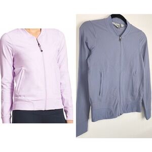 Athleta Bombtastic‎ Jacket XXS Slate Blue Lightweight Tennis Stretch Full Zip